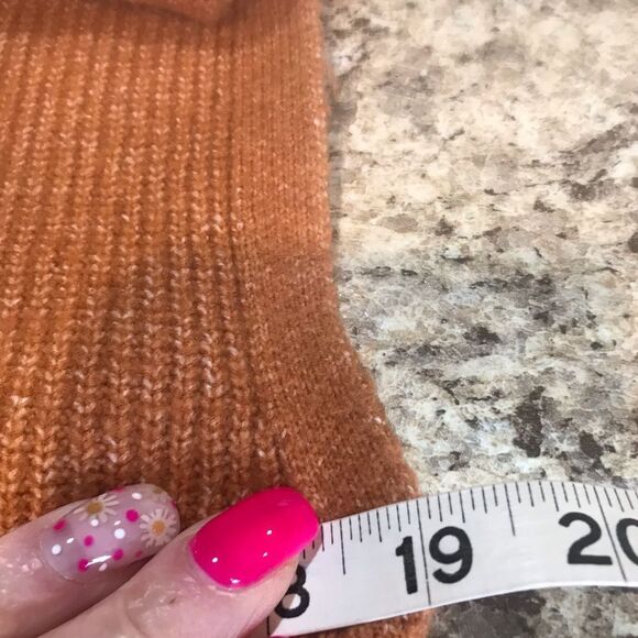 Scoop NYC Women's Orange Cowl Neck Sweater - Picture 6 of 11